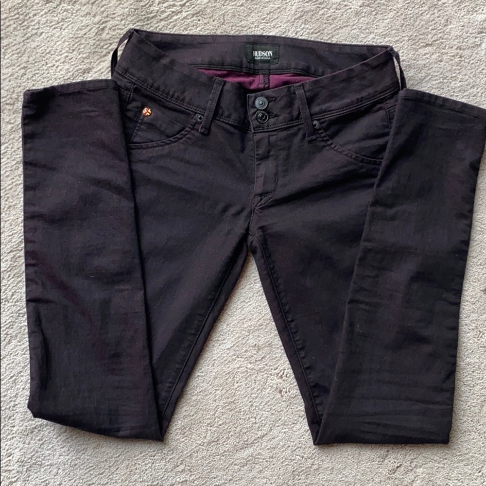 Hudson dark  eggplant/plum jeans